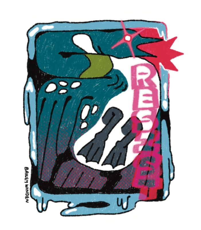Resist Loon Sticker